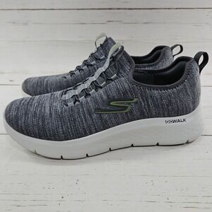 Skechers Go Walk Flex Mens 11‎ Gray Green Running Slip On Shoes Sneakers 216484
